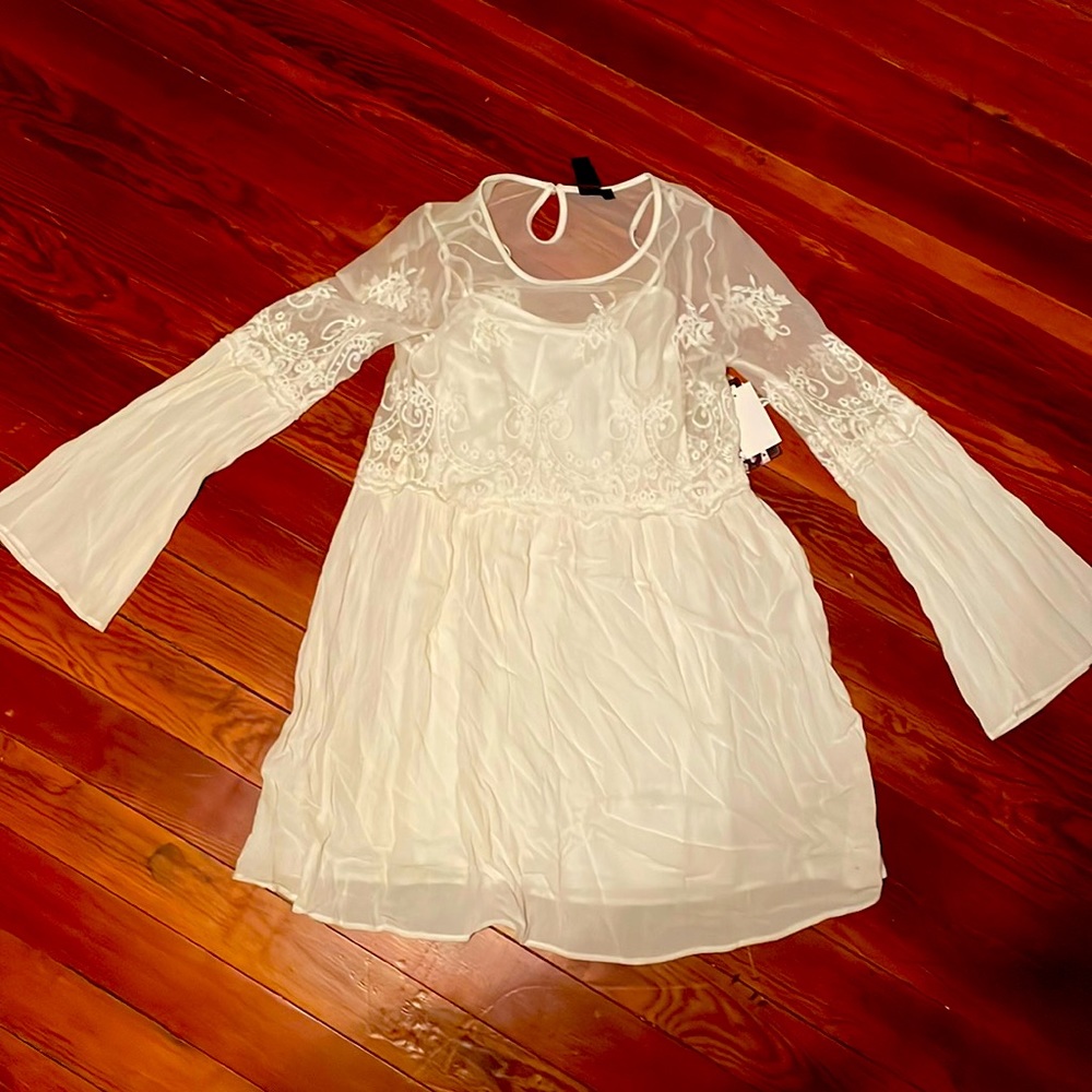 So cute! Sheer Boho tunic dress